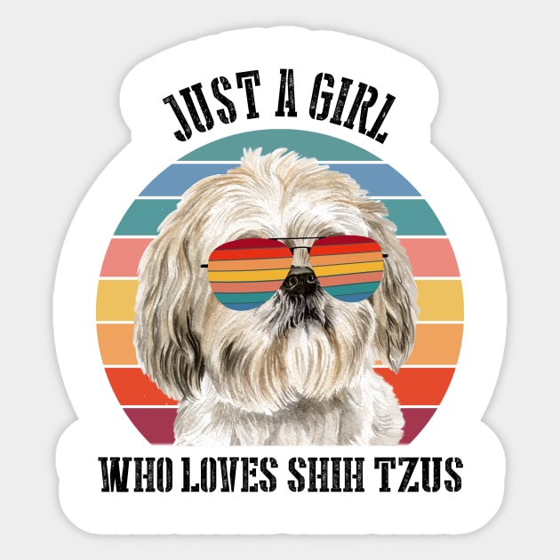 Just a girl Who loves shih tzus Sticker by SamaraIvory